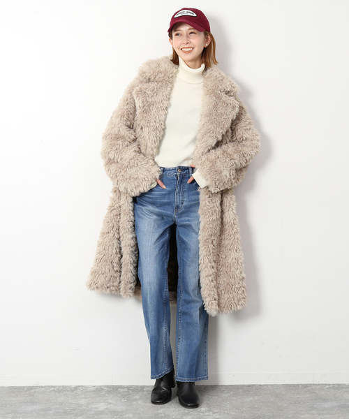 【美品】SLOBE IENA カーリングファーコート SLOBE IENA（スローブイエナ）の「カーリングファーコート