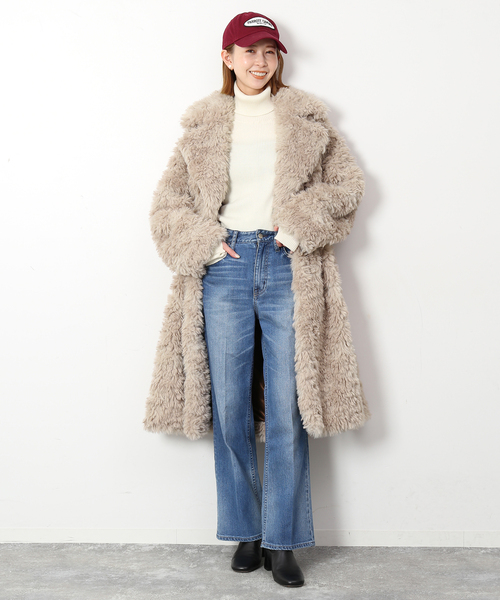 【美品】SLOBE IENA カーリングファーコート SLOBE IENA（スローブイエナ）の「カーリングファーコート