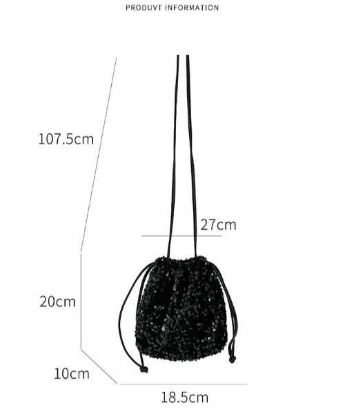 SUGAR BISKET(シュガービスケット)の「スパンコールバッグ(ハンドバッグ・レディース・シルバー/ブラック/ブラック系その他/ホワイト/ピンク/レッド/グリーン・フリー)」の19枚目の写真