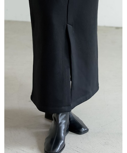 Re:EDIT（リエディ）の「[低身長サイズ有]裏起毛フロントスリットナロースカート（スカート・レディース・ブラック/アイボリー系/ホワイト/オートミール/チャコールグレー・LARGE/MEDIUM/SHORT）」の11枚目の写真