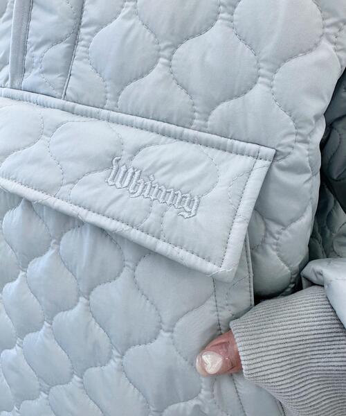 Whinny（ホワイニー）の「Whinny/もっちりぽこぽこナイト（ダウンジャケット/コート・レディース・ホワイト/ブラック/サックスブルー・FREE）」の11枚目の写真