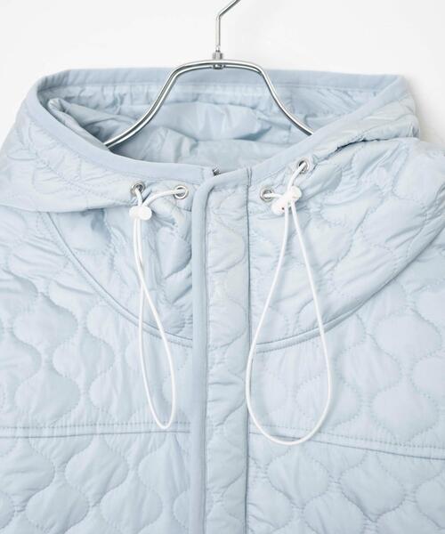 Whinny（ホワイニー）の「Whinny/もっちりぽこぽこナイト（ダウンジャケット/コート・レディース・ホワイト/ブラック/サックスブルー・FREE）」の16枚目の写真