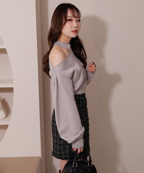 フリンジツイードラップスカート（スカート）｜LIPSERVICE（リップサービス）