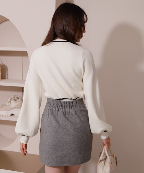 フリンジツイードラップスカート（スカート）｜LIPSERVICE（リップサービス）