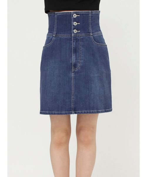 MERCURYDUO（マーキュリーデュオ）の「デニムコルセットミニスカート（デニムスカート・レディース・ブルー/インディゴブルー・SMALL/MEDIUM）」の8枚目の写真