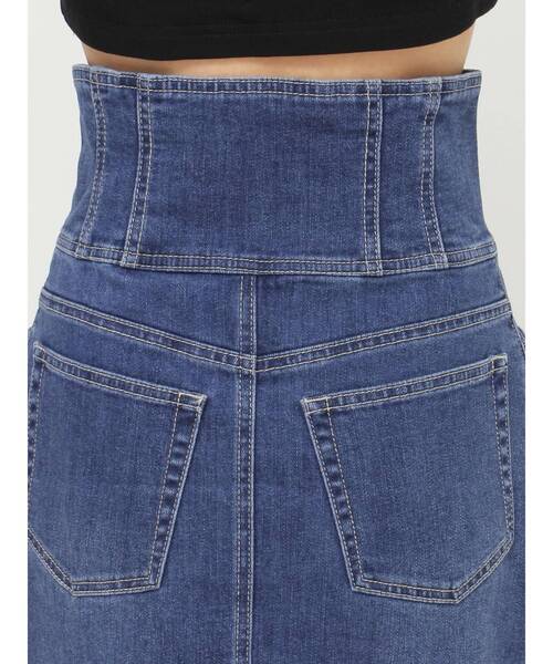 MERCURYDUO（マーキュリーデュオ）の「デニムコルセットミニスカート（デニムスカート・レディース・ブルー/インディゴブルー・SMALL/MEDIUM）」の11枚目の写真