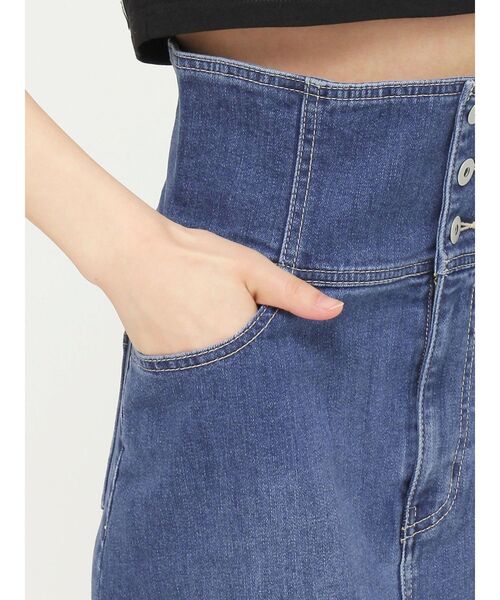 MERCURYDUO（マーキュリーデュオ）の「デニムコルセットミニスカート（デニムスカート・レディース・ブルー/インディゴブルー・SMALL/MEDIUM）」の12枚目の写真