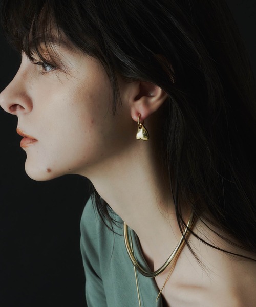 loni(ロニ)の「【金属アレルギー対応】Heart leaf mini pierce/ハートリーフミニピアス(ピアス(両耳用)・レディース・ゴールド/シルバー・FREE)」の21枚目の写真