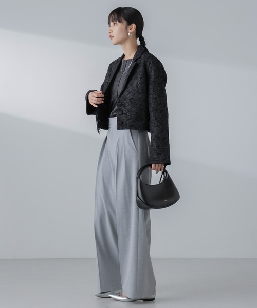 NANO universe(ナノユニバース)の「ラメシアーカットトップス(Tシャツ/カットソー・レディース・ブラック/ライトベージュ/ライム・S/M)」の9枚目の写真