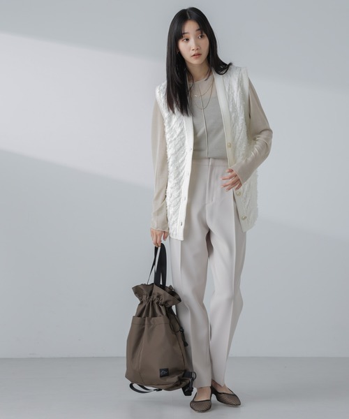 NANO universe(ナノユニバース)の「ラメシアーカットトップス(Tシャツ/カットソー・レディース・ブラック/ライトベージュ/ライム・S/M)」の15枚目の写真