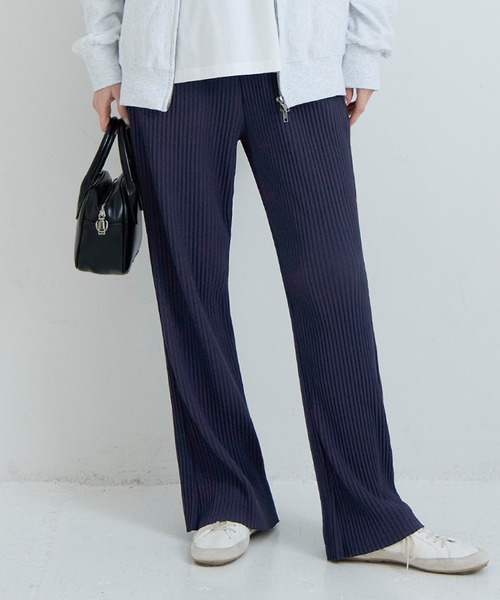 coca（coca）（コカ）の「＼新色追加／ジョーゼットリブパンツ　カットオフ可能/速乾/シワ防止（その他パンツ・レディース・ブラック/ライトベージュ/グレー/アイボリー/ライトグリーン/ライトブルー/チャコール/ブラウン/ネイビー/ライトグレー/ピンク/ワイン/イエロー/カーキ/ライトピンク・L/M/XL/S）」の11枚目の写真