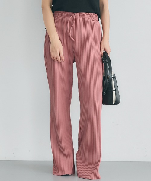 coca（coca）（コカ）の「＼新色追加／ジョーゼットリブパンツ　カットオフ可能/速乾/シワ防止（その他パンツ・レディース・ブラック/ライトベージュ/グレー/アイボリー/ライトグリーン/ライトブルー/チャコール/ブラウン/ネイビー/ライトグレー/ピンク/ワイン/イエロー/カーキ/ライトピンク・L/M/XL/S）」の13枚目の写真