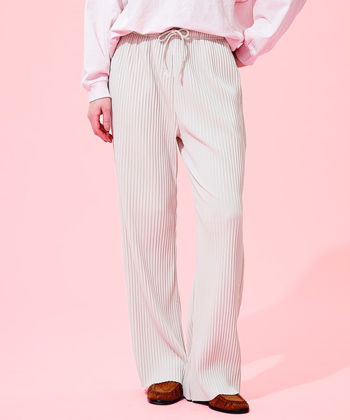 coca（coca）（コカ）の「＼新色追加／ジョーゼットリブパンツ　カットオフ可能/速乾/シワ防止（その他パンツ・レディース・ブラック/ライトベージュ/グレー/アイボリー/ライトグリーン/ライトブルー/チャコール/ブラウン/ネイビー/ライトグレー/ピンク/ワイン/イエロー/カーキ/ライトピンク・L/M/XL/S）」の7枚目の写真