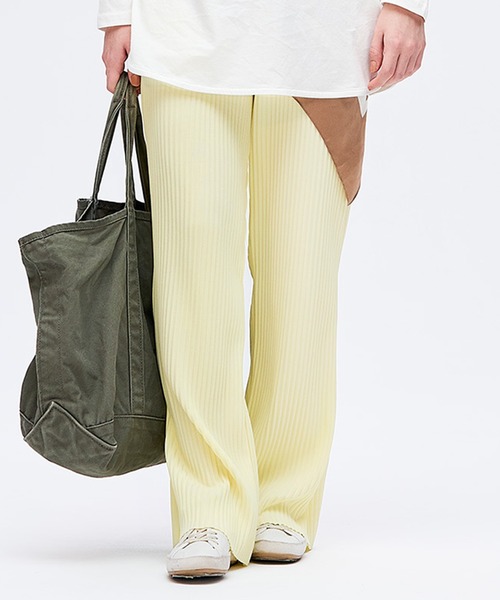 coca（coca）（コカ）の「＼新色追加／ジョーゼットリブパンツ　カットオフ可能/速乾/シワ防止（その他パンツ・レディース・ブラック/ライトベージュ/グレー/アイボリー/ライトグリーン/ライトブルー/チャコール/ブラウン/ネイビー/ライトグレー/ピンク/ワイン/イエロー/カーキ/ライトピンク・L/M/XL/S）」の12枚目の写真