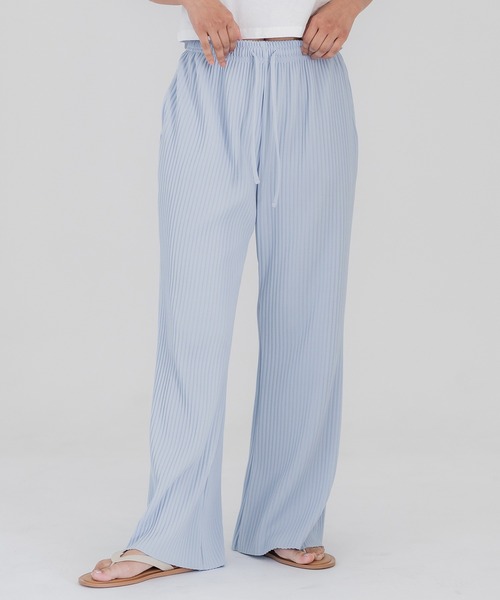 coca（coca）（コカ）の「＼新色追加／ジョーゼットリブパンツ　カットオフ可能/速乾/シワ防止（その他パンツ・レディース・ブラック/ライトベージュ/グレー/アイボリー/ライトグリーン/ライトブルー/チャコール/ブラウン/ネイビー/ライトグレー/ピンク/ワイン/イエロー/カーキ/ライトピンク・L/M/XL/S）」の10枚目の写真