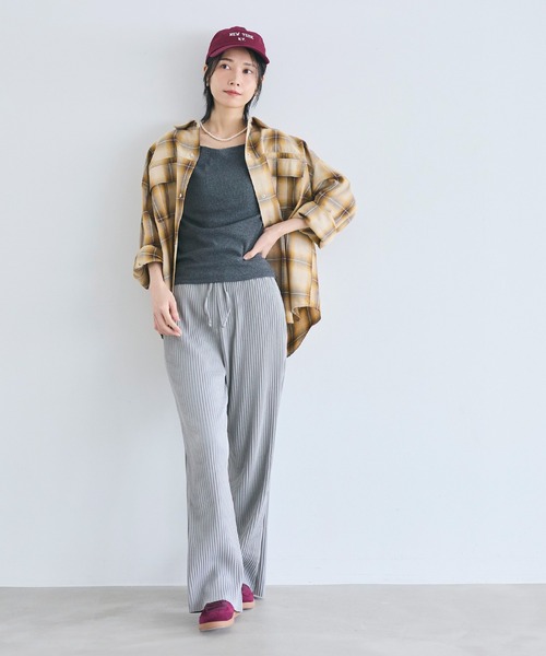 新色追加／ジョーゼットリブパンツ カットオフ可能/速乾/シワ防止