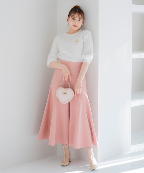 WILLSELECTION（ウィルセレクション）の「キラキラパフ袖プルオーバー（ニット/セーター・レディース・ブラック/サックスブルー/ピンク/オフホワイト/ミント・FREE）」の9枚目の写真