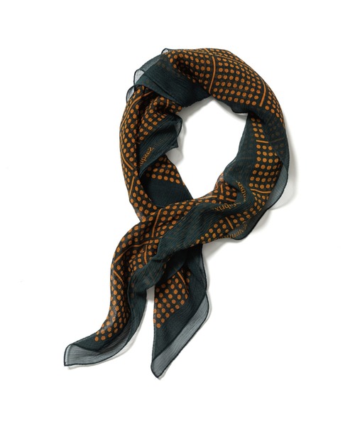 SASQUATCHfabrix.(サスクワァッチファブリックス)の「Sasquatchfabrix./サスクワッチファブリックス/“PEACEFUL” SILK SCARF 24SS-GOA-002(バンダナ/スカーフ・メンズ・レッド/モスグリーン/ネイビー・F)」の2枚目の写真