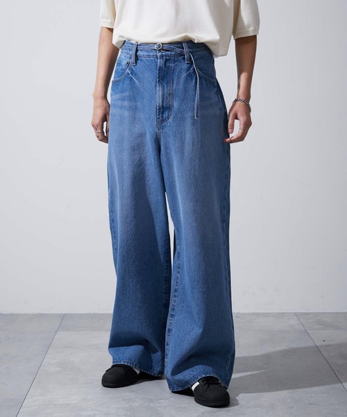 WEGO(ウィゴー)の「WEGO/スーパーバギーJEANS(デニムパンツ・メンズ・スカイブルー/ダークインディゴブルー/ブラック系その他・LARGE/MEDIUM/SMALL)」の20枚目の写真