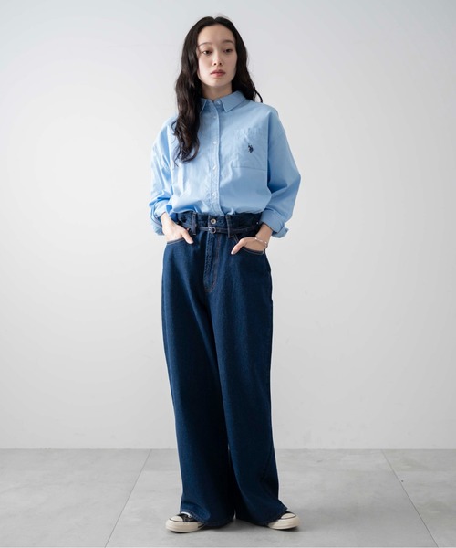 WEGO(ウィゴー)の「WEGO/スーパーバギーJEANS(デニムパンツ・メンズ・スカイブルー/ダークインディゴブルー/ブラック系その他・LARGE/MEDIUM/SMALL)」の14枚目の写真