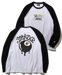 【STARTER /スターター】 ビリヤードグラフィック ラグランロングスリーブTシャツ
