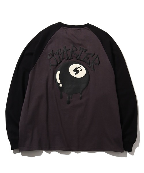 STARTER BLACK LABEL(スターターブラックレーベル)の「【STARTER /スターター】 ビリヤードグラフィック ラグランロングスリーブTシャツ(Tシャツ/カットソー・メンズ・チャコールグレー/ホワイト系/ホワイト系1・M/L/XL)」の7枚目の写真