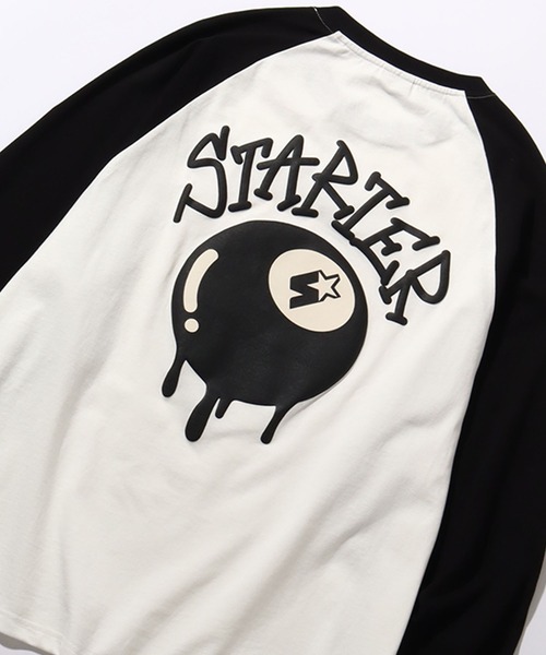 STARTER BLACK LABEL(スターターブラックレーベル)の「【STARTER /スターター】 ビリヤードグラフィック ラグランロングスリーブTシャツ(Tシャツ/カットソー・メンズ・チャコールグレー/ホワイト系/ホワイト系1・M/L/XL)」の5枚目の写真