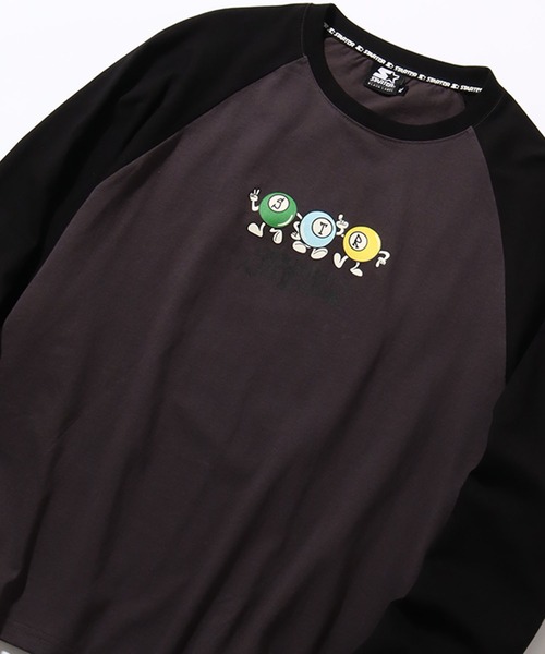 STARTER BLACK LABEL(スターターブラックレーベル)の「【STARTER /スターター】 ビリヤードグラフィック ラグランロングスリーブTシャツ(Tシャツ/カットソー・メンズ・チャコールグレー/ホワイト系/ホワイト系1・M/L/XL)」の19枚目の写真