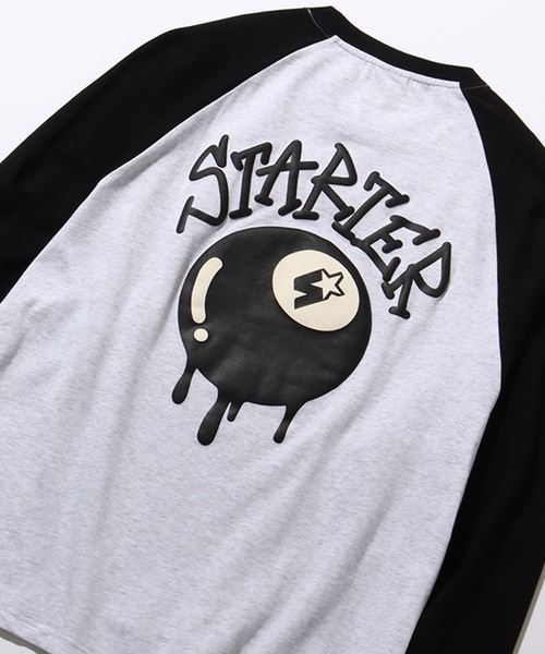STARTER BLACK LABEL(スターターブラックレーベル)の「【STARTER /スターター】 ビリヤードグラフィック ラグランロングスリーブTシャツ(Tシャツ/カットソー・メンズ・チャコールグレー/ホワイト系/ホワイト系1・M/L/XL)」の20枚目の写真