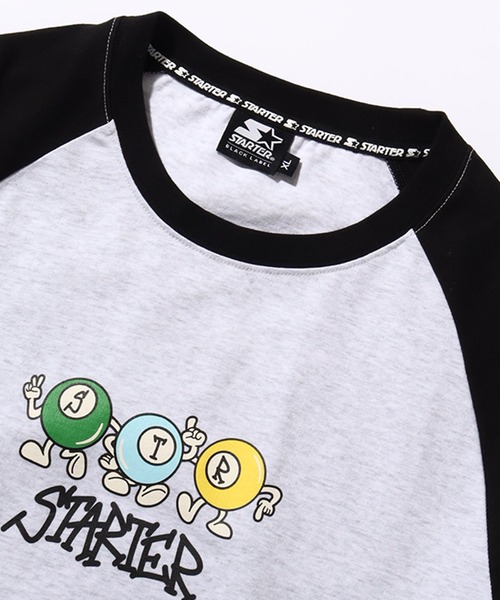 STARTER BLACK LABEL(スターターブラックレーベル)の「【STARTER /スターター】 ビリヤードグラフィック ラグランロングスリーブTシャツ(Tシャツ/カットソー・メンズ・チャコールグレー/ホワイト系/ホワイト系1・M/L/XL)」の17枚目の写真