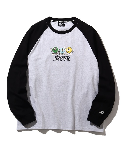 STARTER BLACK LABEL(スターターブラックレーベル)の「【STARTER /スターター】 ビリヤードグラフィック ラグランロングスリーブTシャツ(Tシャツ/カットソー・メンズ・チャコールグレー/ホワイト系/ホワイト系1・M/L/XL)」の10枚目の写真