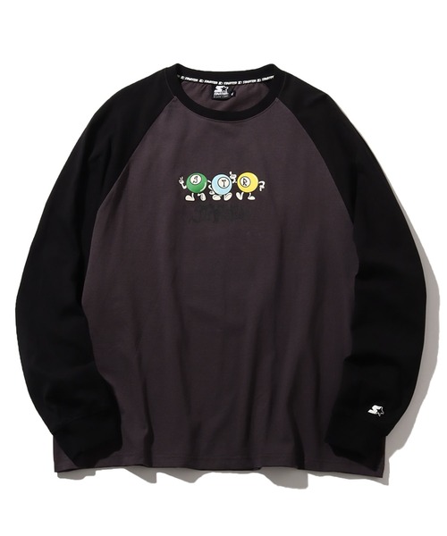 STARTER BLACK LABEL(スターターブラックレーベル)の「【STARTER /スターター】 ビリヤードグラフィック ラグランロングスリーブTシャツ(Tシャツ/カットソー・メンズ・チャコールグレー/ホワイト系/ホワイト系1・M/L/XL)」の8枚目の写真