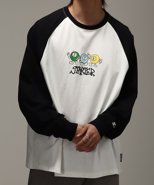 STARTER BLACK LABEL(スターターブラックレーベル)の「【STARTER /スターター】 ビリヤードグラフィック ラグランロングスリーブTシャツ(Tシャツ/カットソー・メンズ・チャコールグレー/ホワイト系/ホワイト系1・M/L/XL)」の21枚目の写真