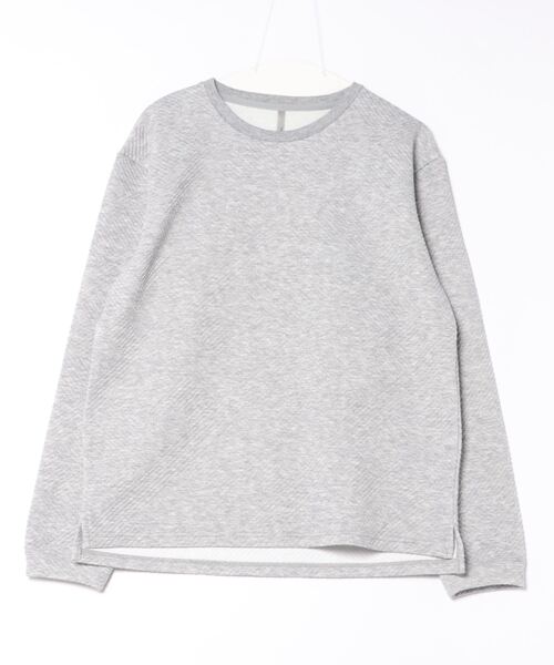 B.I.D.（ビーアイディー）の「《クルーネックジオメトリックジャガードロングスリーブTシャツ（Tシャツ/カットソー・レディース・グレー/ブラック/ホワイト・MEDIUM/LARGE）」の8枚目の写真