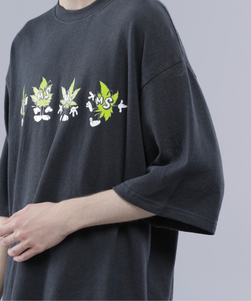 MANASTASH（マナスタッシュ）の「MANASTASH/マナスタッシュ/HEMP TEE HEMPTYY/ヘンプTシャツ ヘンピー（Tシャツ/カットソー・メンズ・ブラック/ピンク/オートミール・M/L/XL/S）」の16枚目の写真
