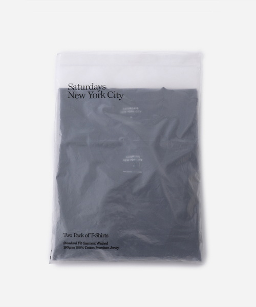 Saturdays NYC（サタデーズ ニューヨークシティ ）の「Two Pack Standard Ss Tee（Tシャツ/カットソー・メンズ・ブラック・L/M/S/XL）」の6枚目の写真
