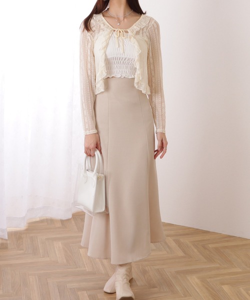 Lace Ladies(レースレディース)の「フリル リボン 総レース ボレロ カーディガン(カーディガン/ボレロ・レディース・ブラック/ホワイト/アイボリー・FREE)」の11枚目の写真