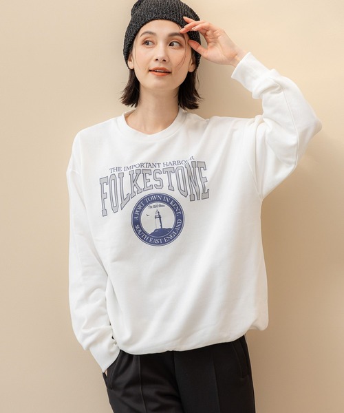 LAKOLE(ラコレ)の「BIGグラフィックスウェット / 108650(スウェット・レディース・ホワイト/グレー/ブルー・SMALL/MEDIUM)」の2枚目の写真