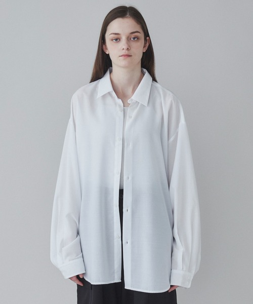 LUCY（ルーシー）の「LUCY/シアーBIGシャツ（シャツ/ブラウス・メンズ・ダークグレー/ホワイト/グリーン/ブラウン・LARGE/MEDIUM/SMALL）」の20枚目の写真