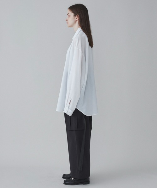 LUCY（ルーシー）の「LUCY/シアーBIGシャツ（シャツ/ブラウス・メンズ・ダークグレー/ホワイト/グリーン/ブラウン・LARGE/MEDIUM/SMALL）」の22枚目の写真