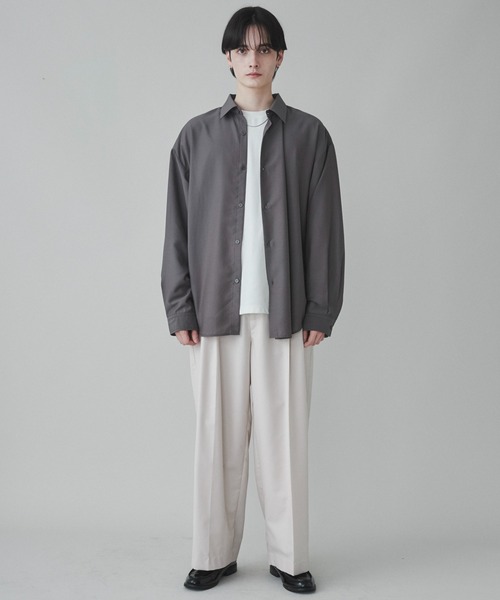 LUCY（ルーシー）の「LUCY/シアーBIGシャツ（シャツ/ブラウス・メンズ・ダークグレー/ホワイト/グリーン/ブラウン・LARGE/MEDIUM/SMALL）」の11枚目の写真