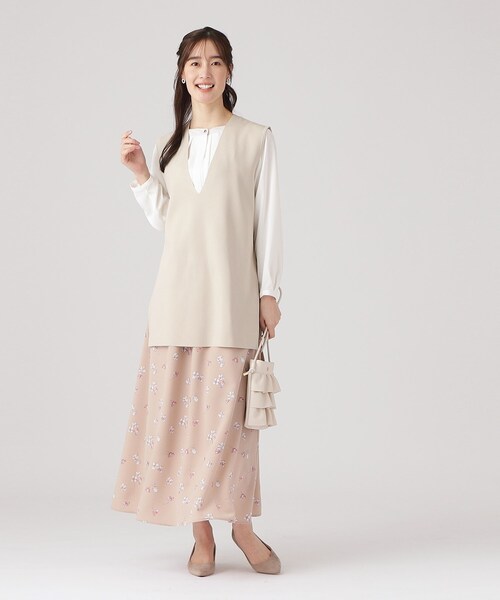 DRESKIP(ドレスキップ)の「◆【体型カバー】軽くて柔らかいスポンディッシュ チュニックベスト(ベスト・レディース・ライトブルー/ブラック/ライトベージュ・02/03/04)」の18枚目の写真