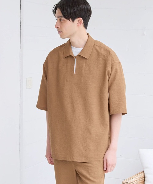 LAKOLE(ラコレ)の「クリンクルスキッパーシャツ / 107199(シャツ/ブラウス・メンズ・ブラック/キャメル/ブルー・X-LARGE/LARGE/MEDIUM)」の1枚目の写真