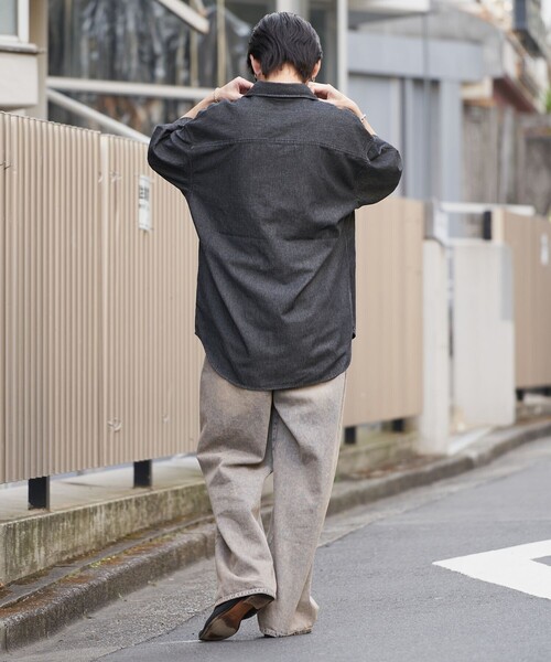 PUBLUX（パブリュクス）の「U.S.POLO ASSN./ユーエスポロアッスン 別注 ワンポイント刺繍デニムショートスリーブシャツ/デニムシャツ/ユニセックス(限定展開)（シャツ/ブラウス・メンズ・ブラック/サックスブルー/インディゴブルー・SMALL/MEDIUM/LARGE）」の10枚目の写真