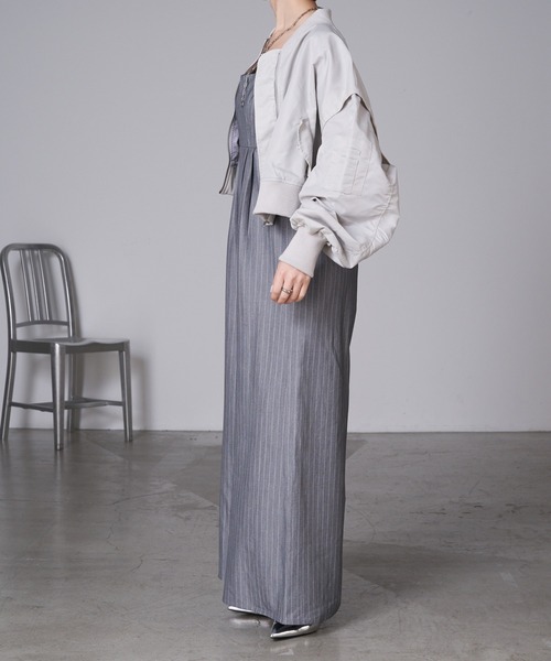 RAY CASSIN（レイカズン）の「ショート丈MA-1（MA-1・レディース・グレー/アイボリー/ブラック・FREE）」の11枚目の写真