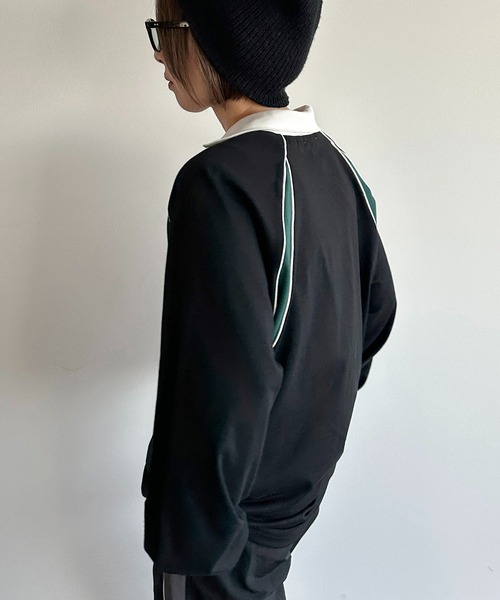 apres jour mignon（アプレジュールミニョン）の「ゲームシャツ【ZOZOTOWN限定アイテム】（Tシャツ/カットソー・レディース・ネイビー/オフホワイト/ブラック・フリー/X-LARGE）」の14枚目の写真