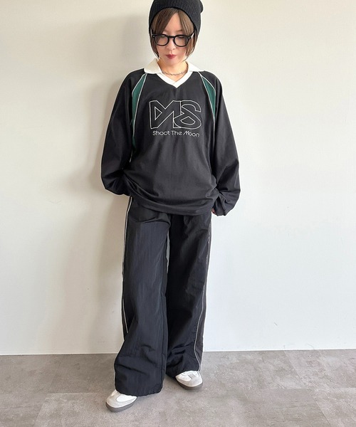 apres jour mignon（アプレジュールミニョン）の「ゲームシャツ【ZOZOTOWN限定アイテム】（Tシャツ/カットソー・レディース・ネイビー/オフホワイト/ブラック・フリー/X-LARGE）」の15枚目の写真