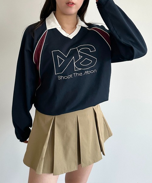 apres jour mignon（アプレジュールミニョン）の「ゲームシャツ【ZOZOTOWN限定アイテム】（Tシャツ/カットソー・レディース・ネイビー/オフホワイト/ブラック・フリー/X-LARGE）」の20枚目の写真