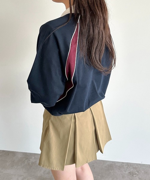apres jour mignon（アプレジュールミニョン）の「ゲームシャツ【ZOZOTOWN限定アイテム】（Tシャツ/カットソー・レディース・ネイビー/オフホワイト/ブラック・フリー/X-LARGE）」の21枚目の写真