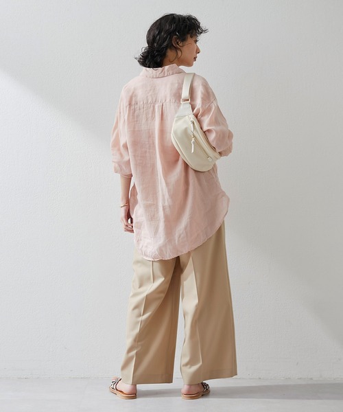 Whim Gazette(ウィムガゼット)の「【Hoaw.】ナイロンボディバッグ(ボディバッグ/ウエストポーチ・レディース・アイボリー/ブラック・FREE)」の9枚目の写真